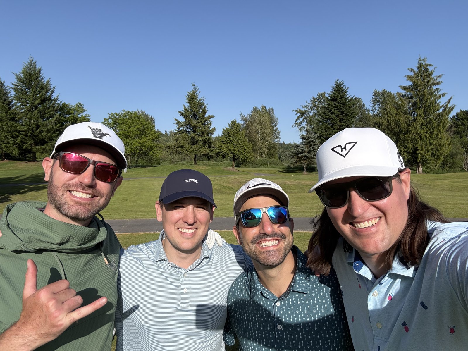A foursome on a late-May round, 2025